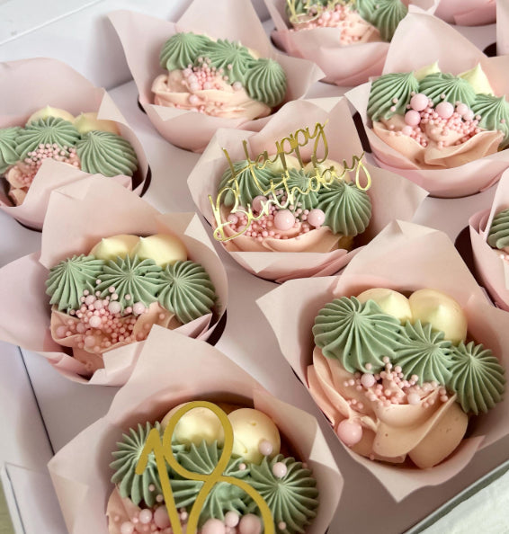 Personalised age cupcake toppers