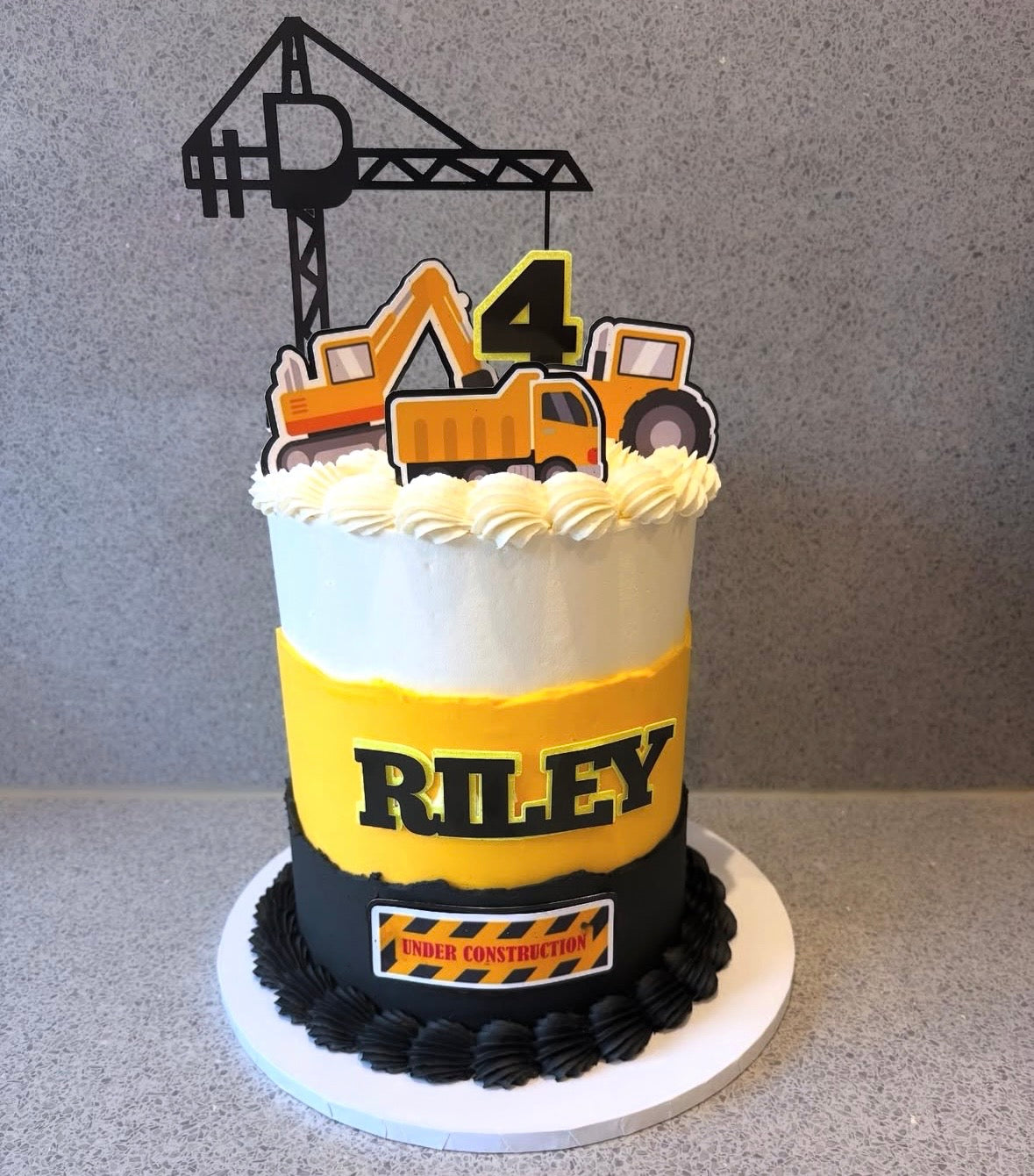 Construction cake topper set