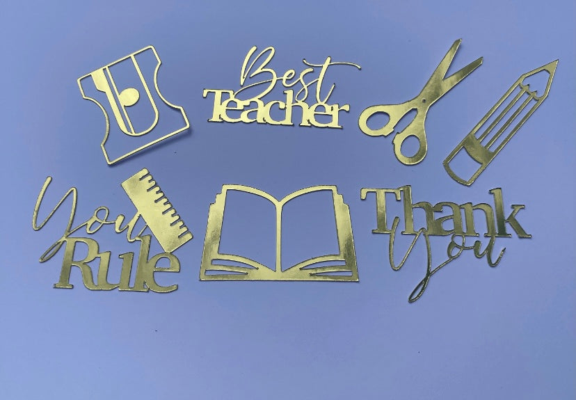 Teacher thank you cupcake toppers