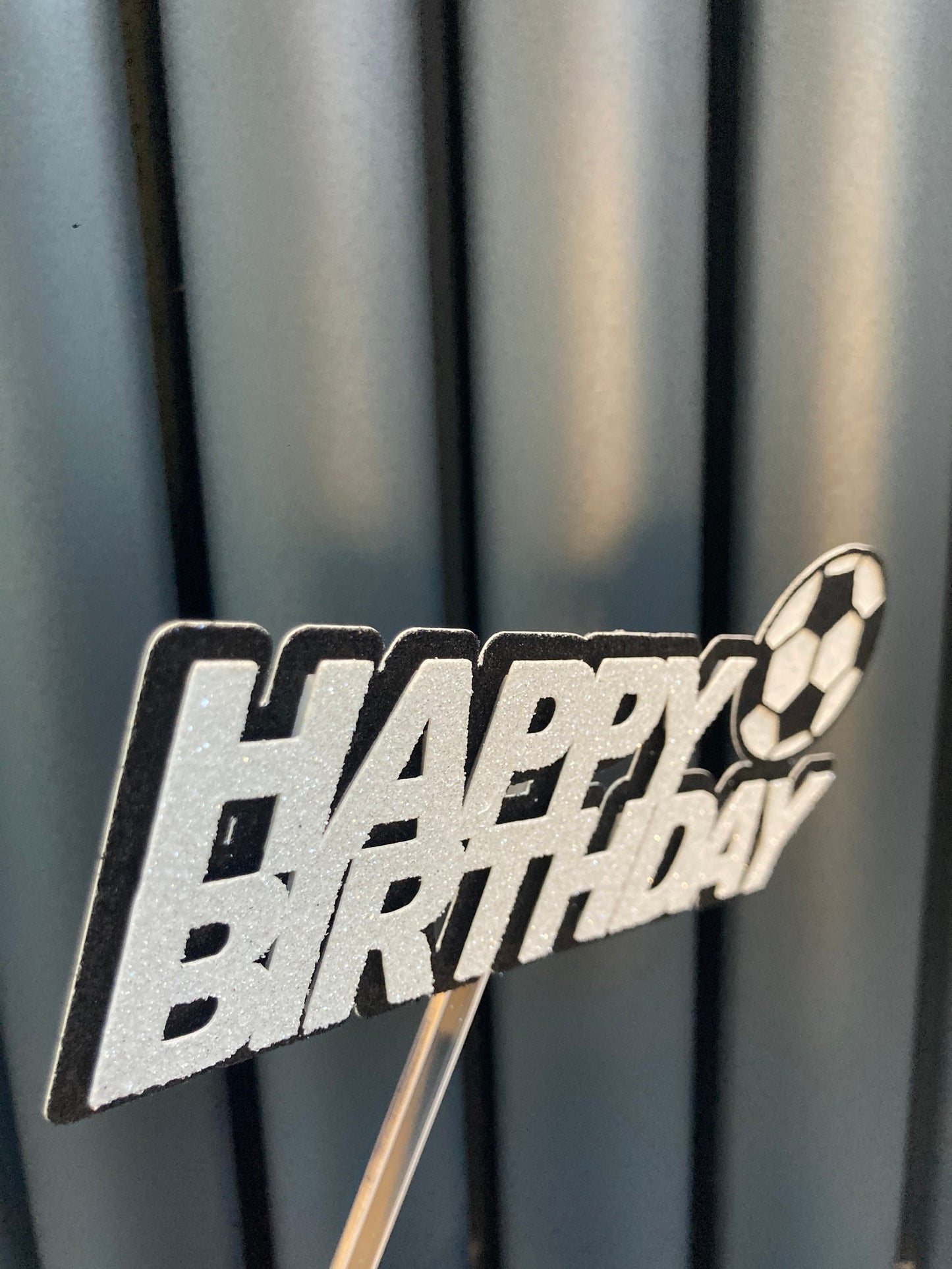 Football cake topper, Happy birthday football cake topper
