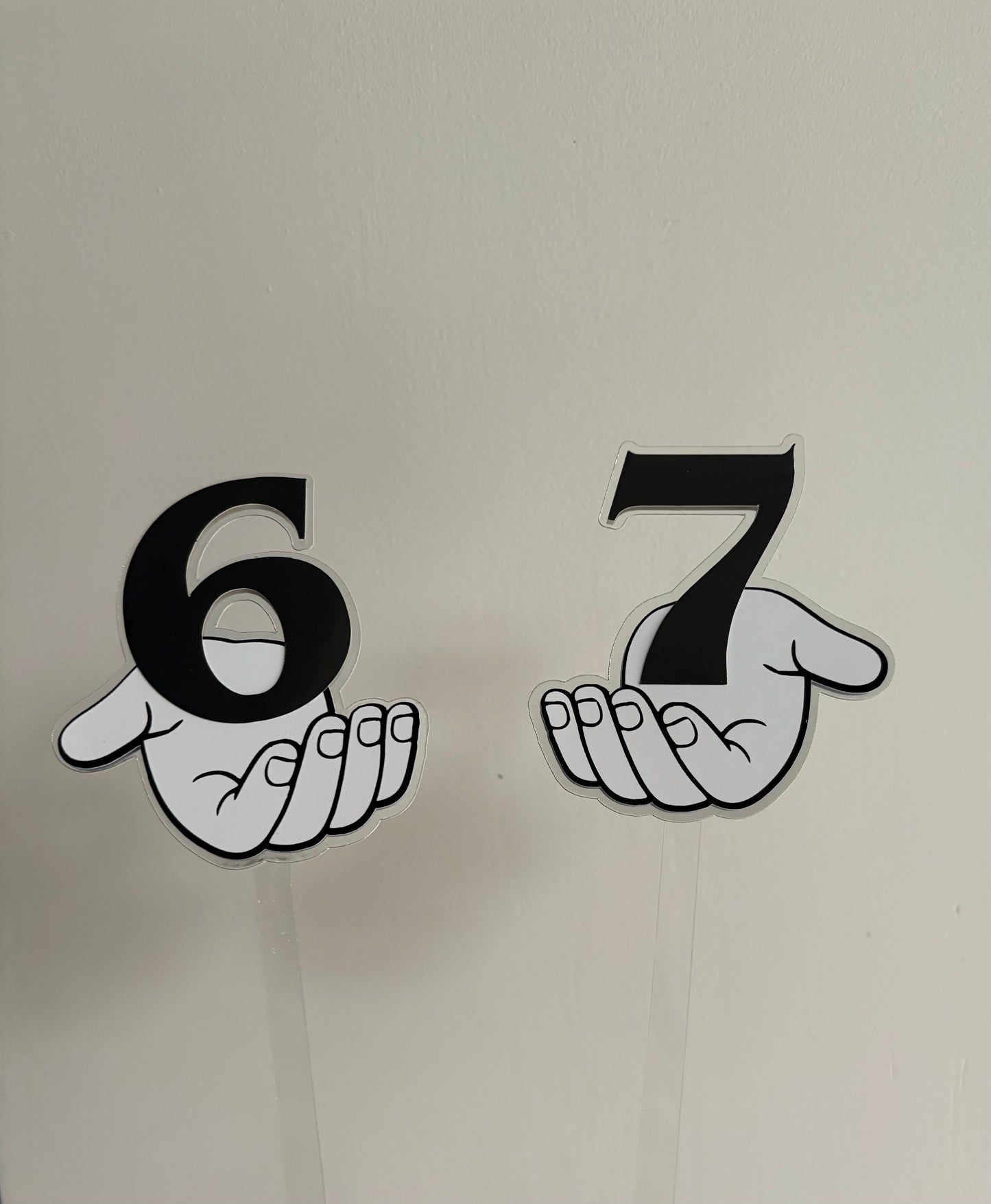 Six Seven cake topper set, 6 7