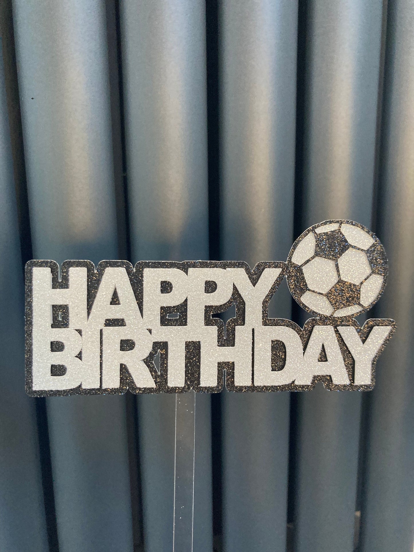 Football cake topper, Happy birthday football cake topper