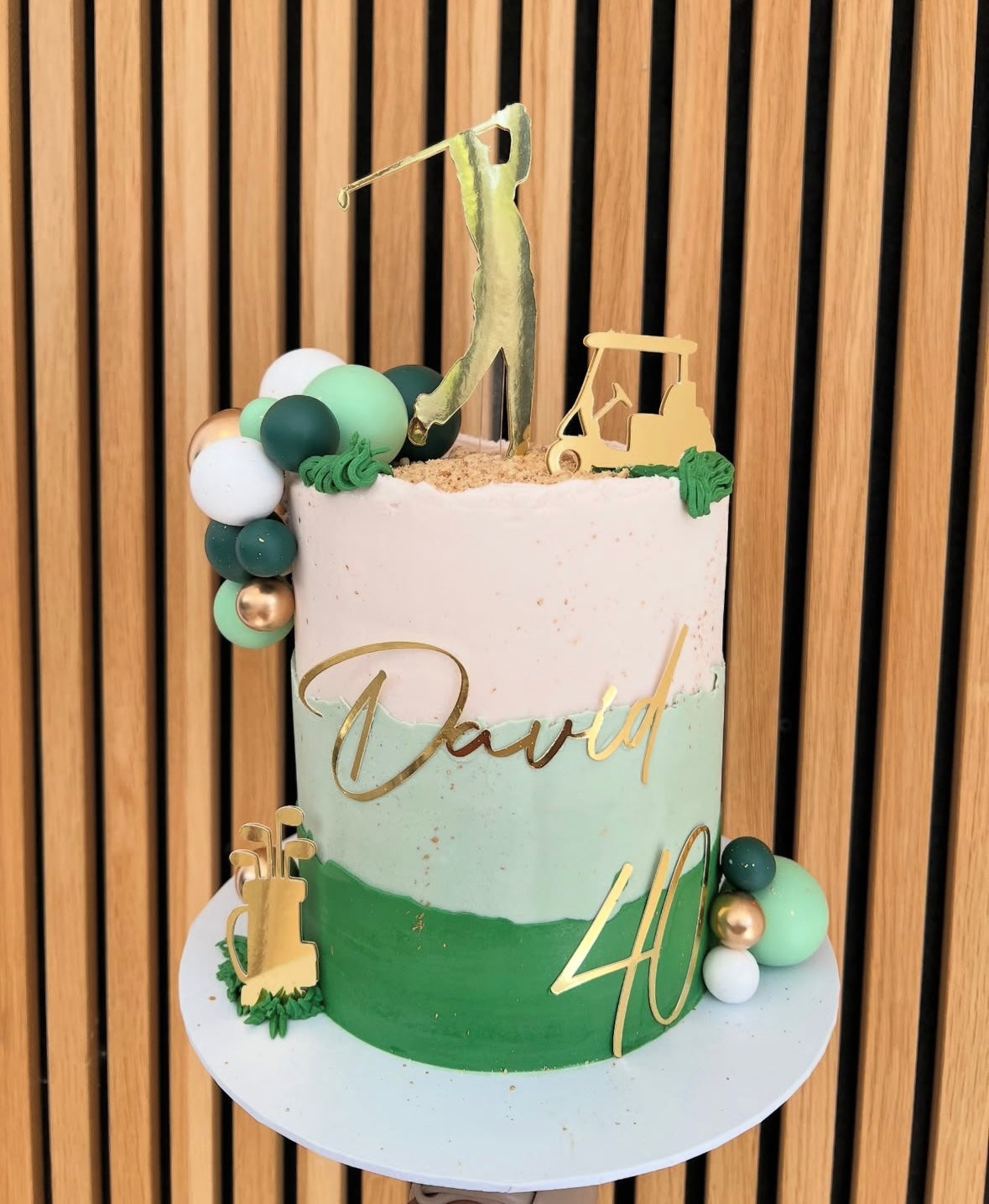 Golf cake topper set, personalised name & age