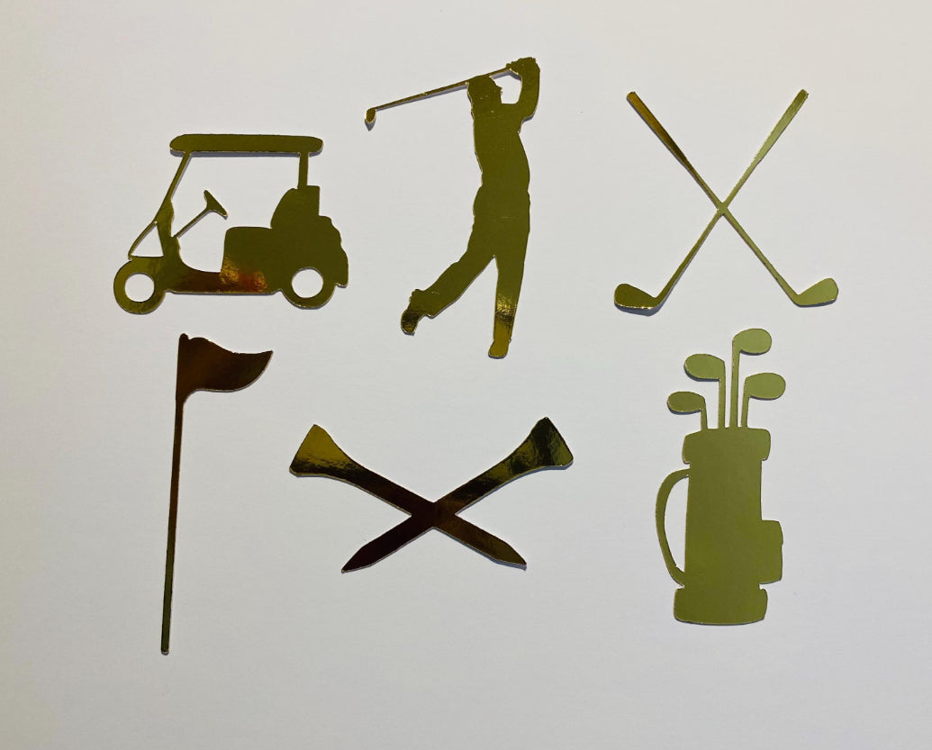 Golf theme cupcake toppers
