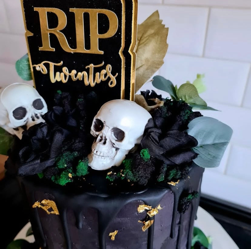 RIP twenties cake topper