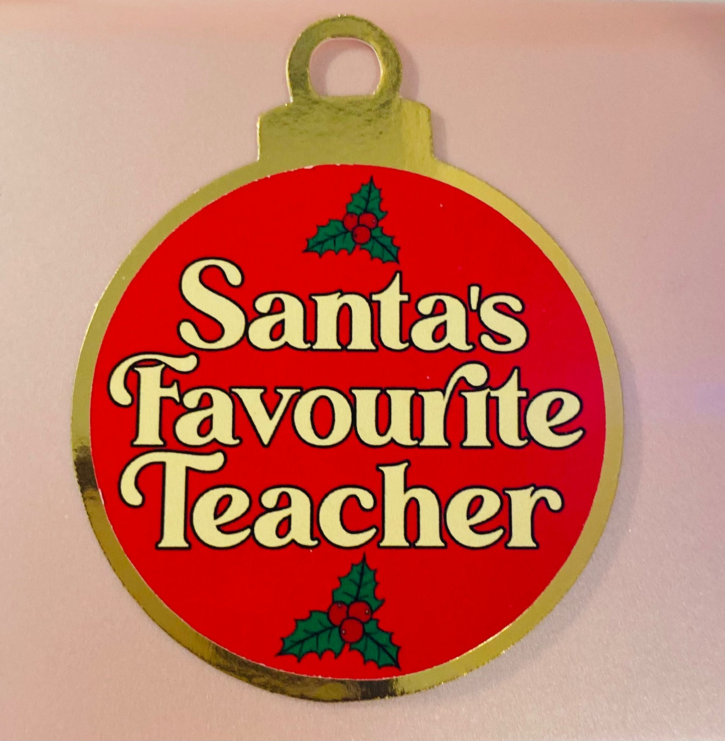 Santa's favourite teacher cupcake toppers
