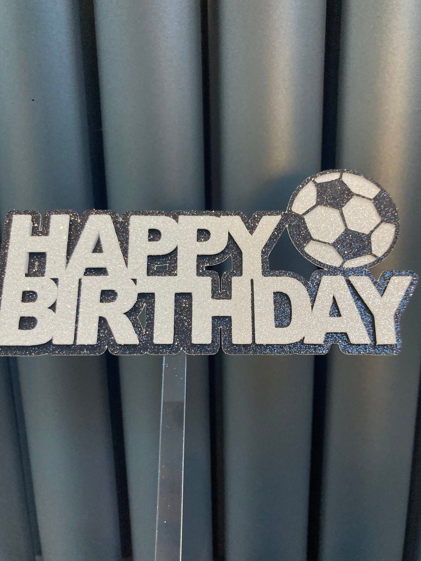 Football cake topper, Happy birthday football cake topper