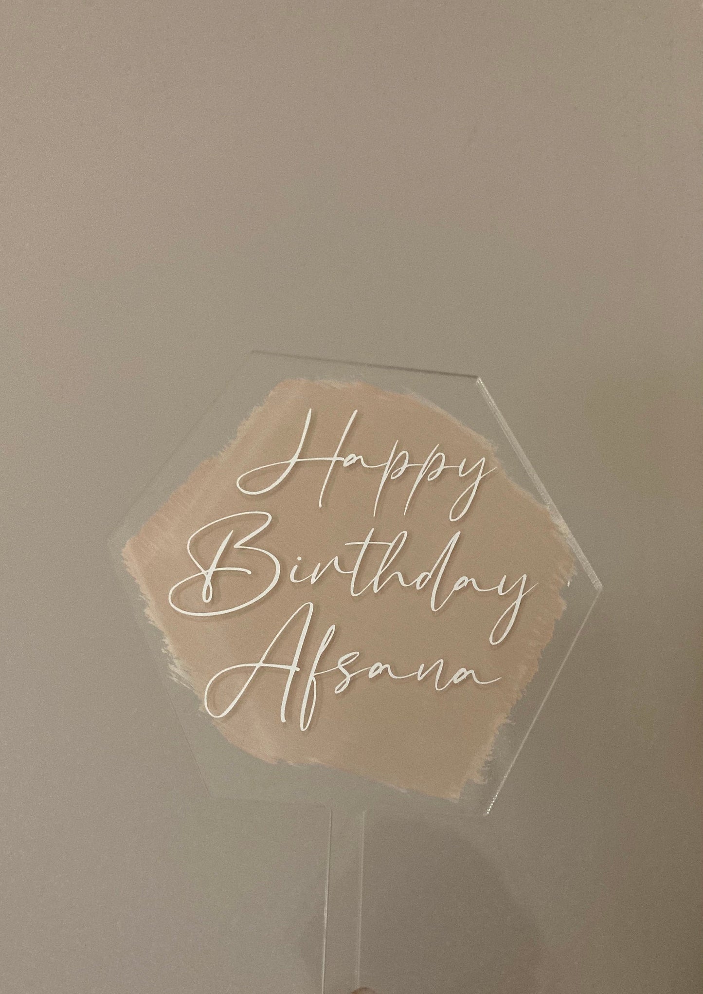 Acrylic Cake topper, Personalised cake topper