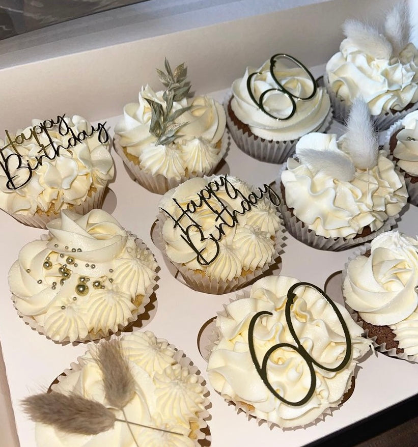 Personalised age cupcake toppers