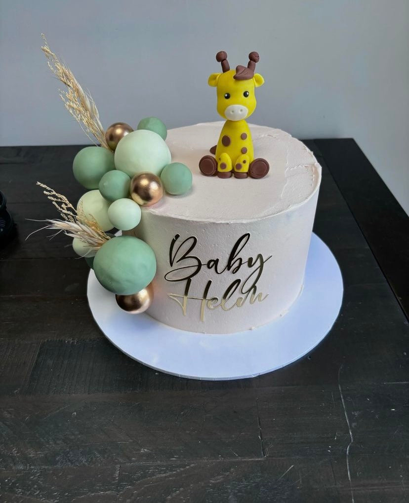 Personalised baby shower cake topper