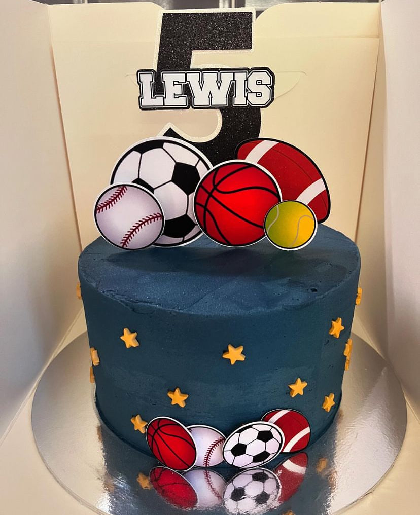 Sports cake topper set - personalised