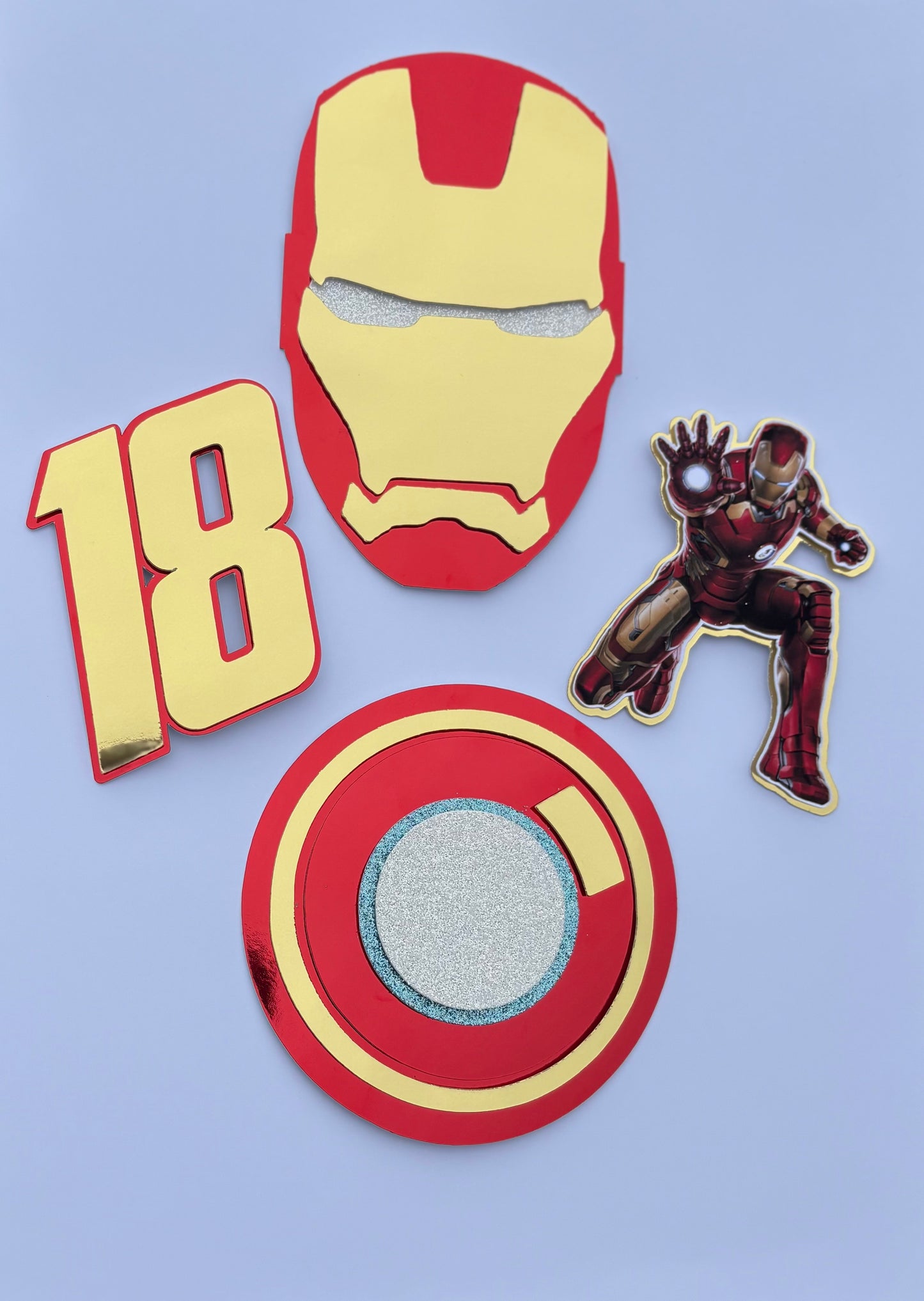 Iron man cake topper set