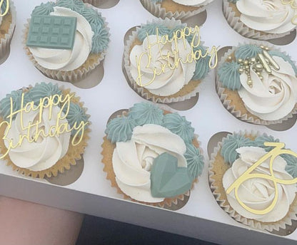 Personalised age cupcake toppers