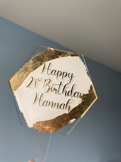 Acrylic Cake topper, Personalised cake topper