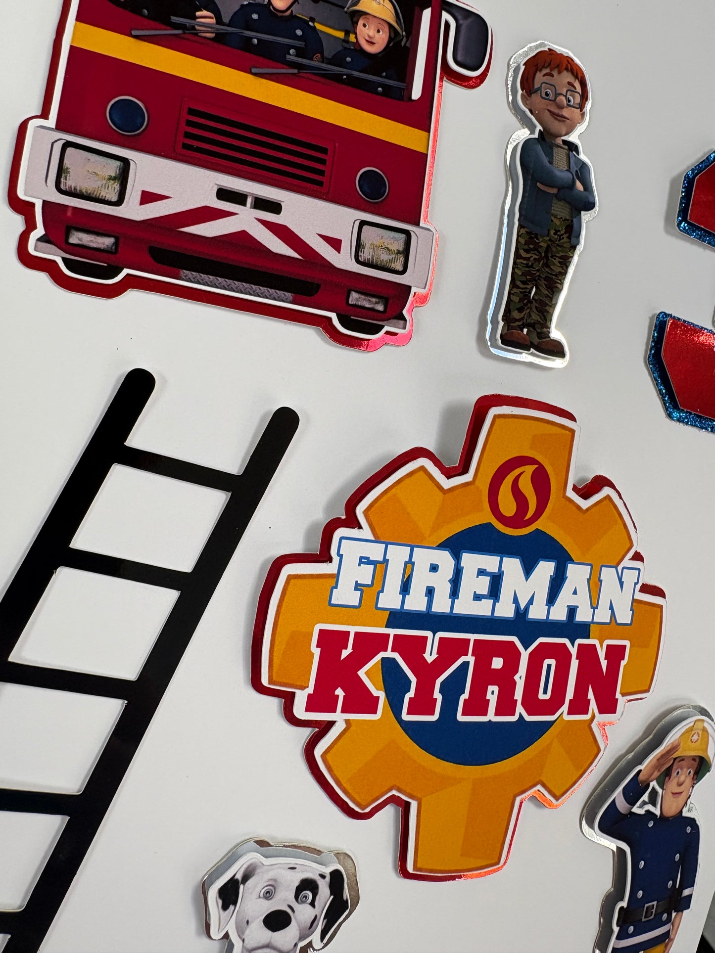 Fireman Sam cake topper set