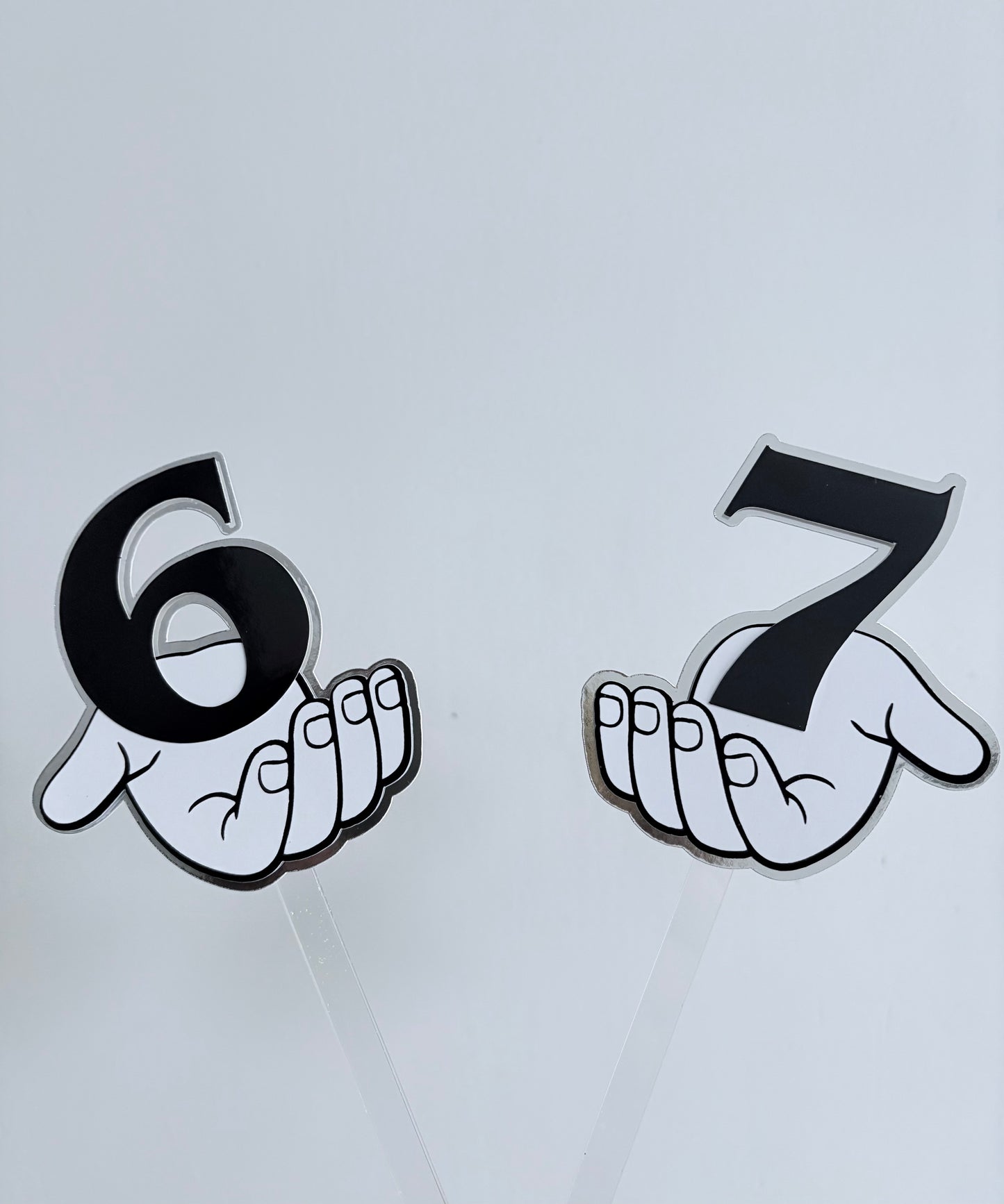 Six Seven cake topper set, 6 7