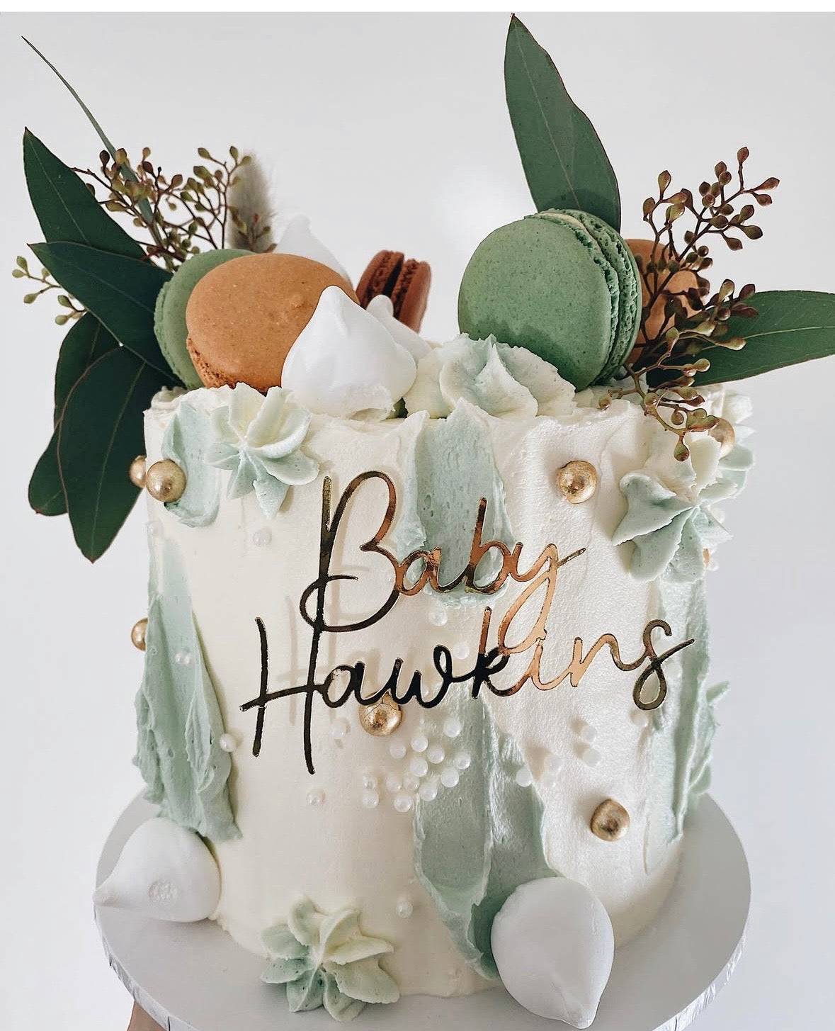 Personalised baby shower cake topper