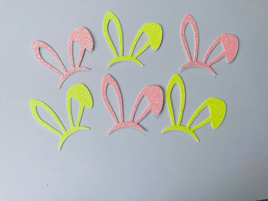 Easter cupcake toppers, Bunny ear cupcake toppers