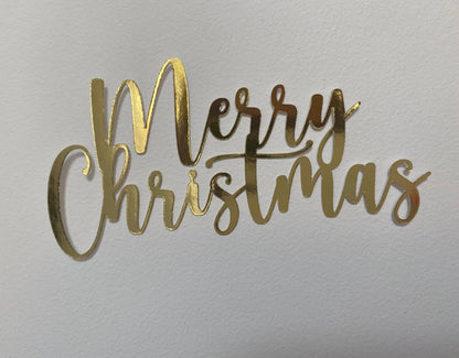 Merry christmas sheet cake topper
