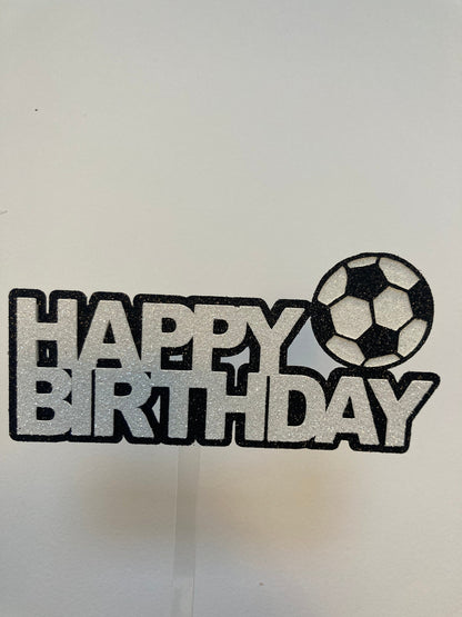 Football cake topper, Happy birthday football cake topper