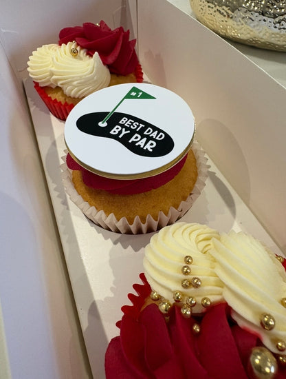 Best dad by par cupcake toppers