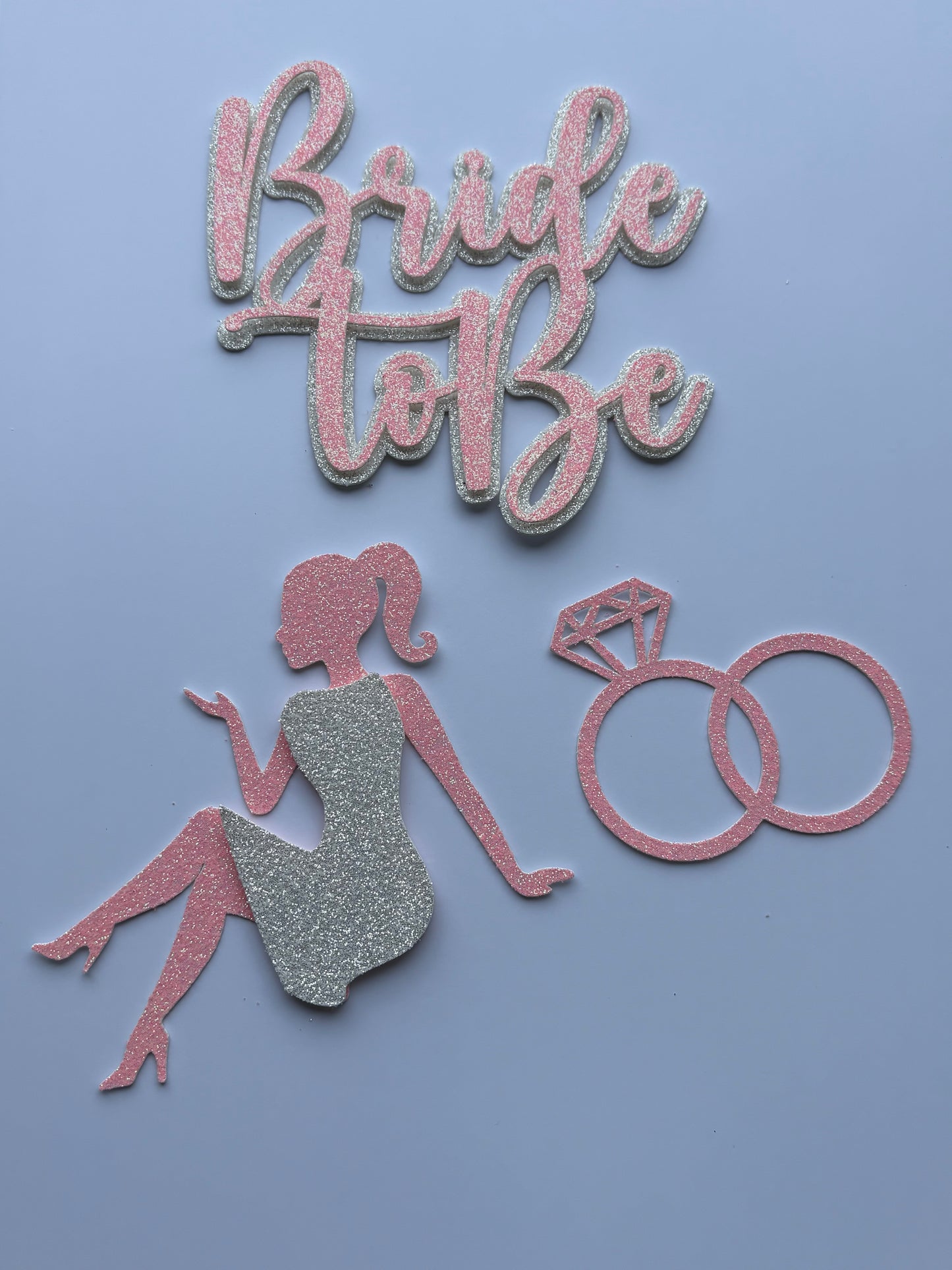 Bride to be cake topper set