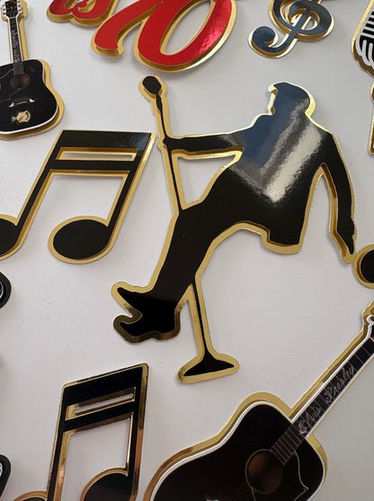 Elvis cake topper set with personalised name/age
