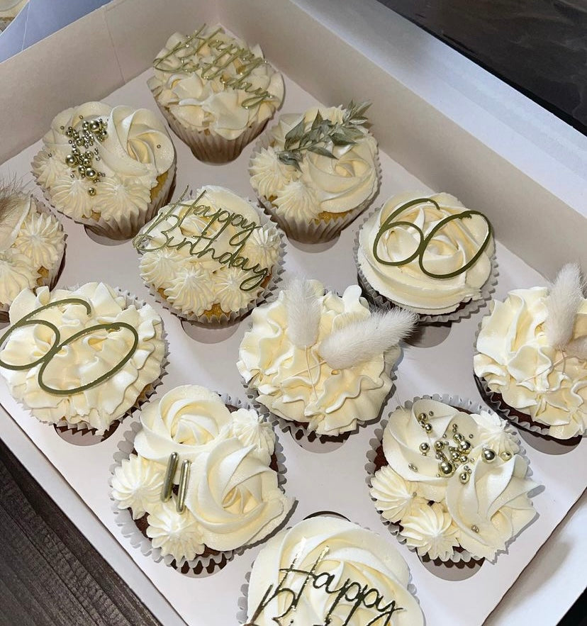 Personalised age cupcake toppers