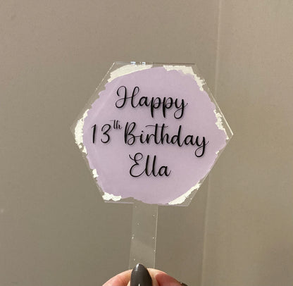 Acrylic Cake topper, Personalised cake topper
