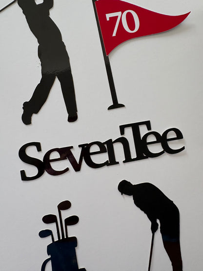 SevenTee Golf cake topper set