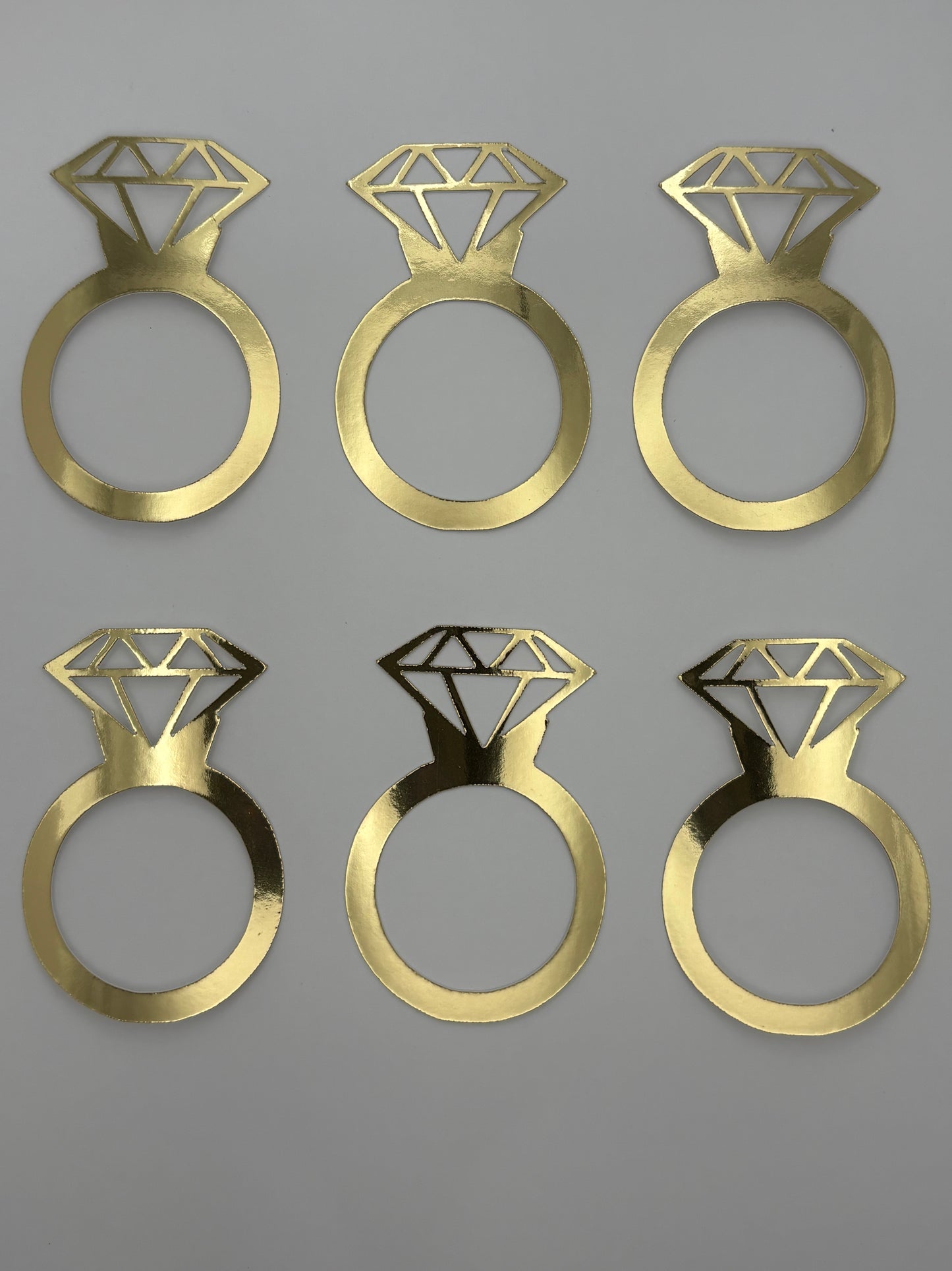 Engagement ring cupcake toppers