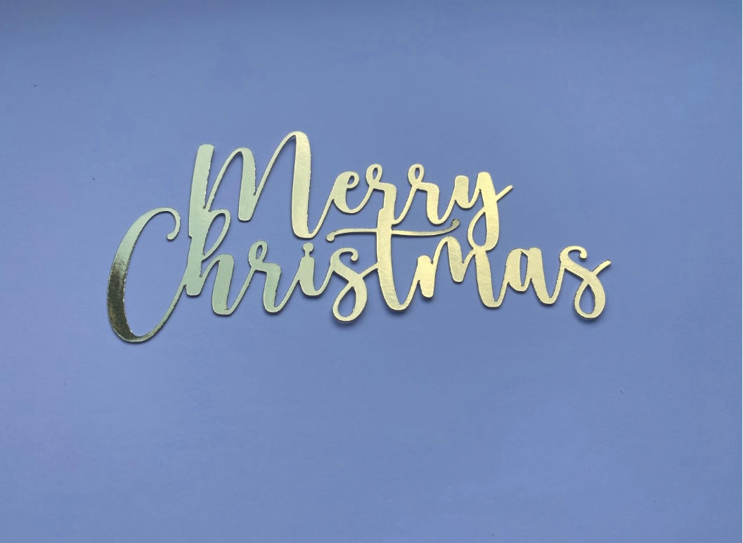 Merry christmas sheet cake topper