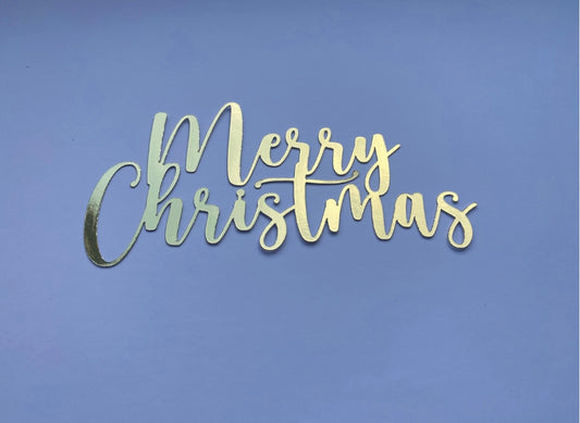 Merry christmas sheet cake topper