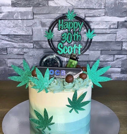 Weed topper, marijuana cake topper, weed leaf topper, 420 theme cake