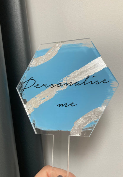 Acrylic Cake topper, Personalised cake topper