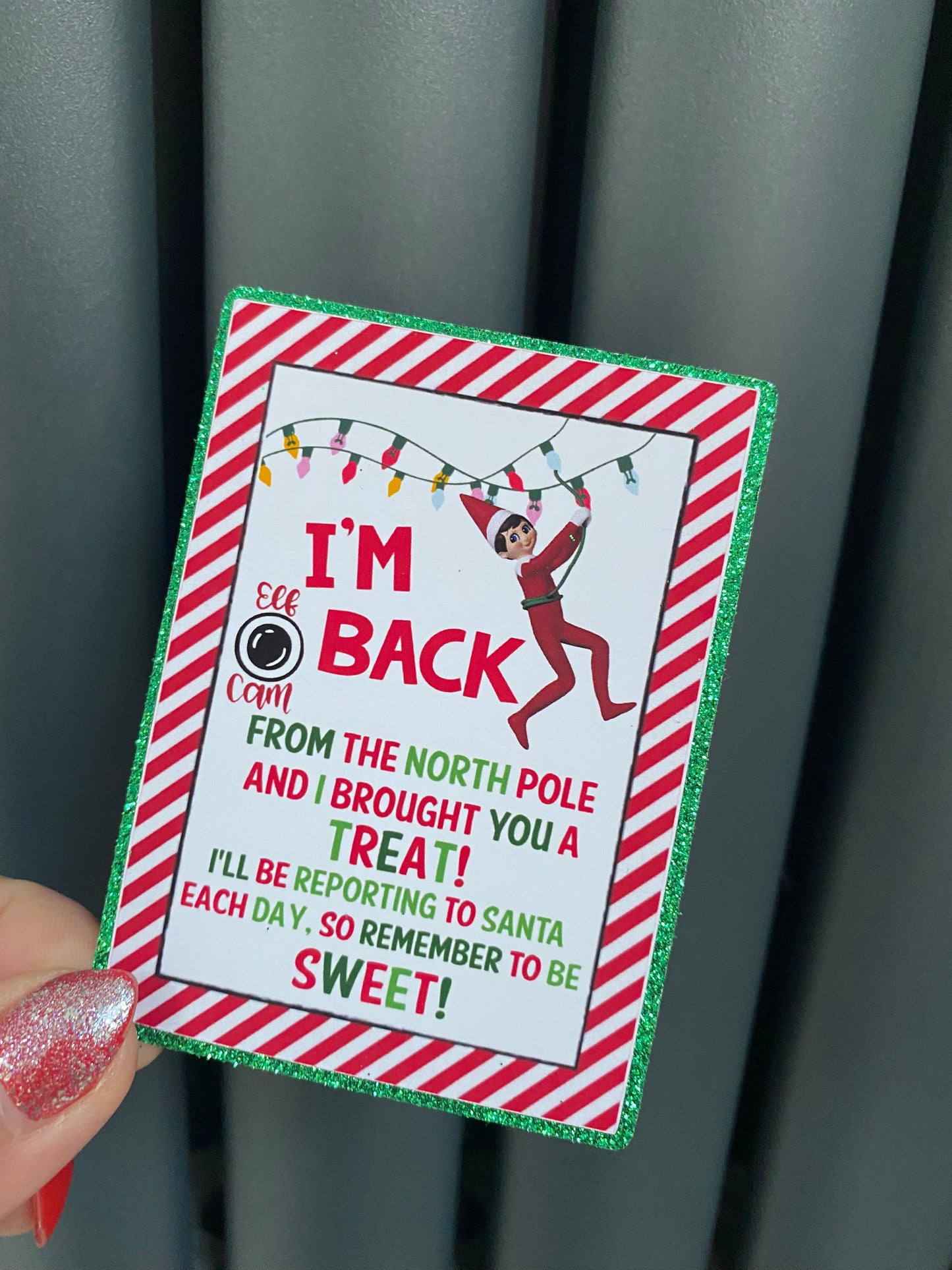 Elf I’m back cupcake toppers