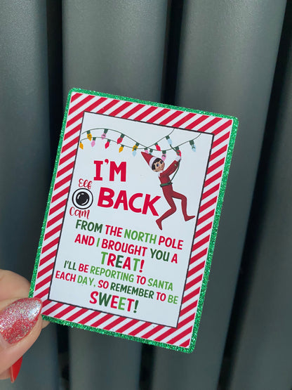 Elf I’m back cupcake toppers