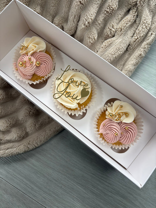 Valentines cupcake topper, Love you cupcake topper, Cake charms.