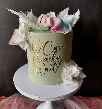 We can barely wait cake charm