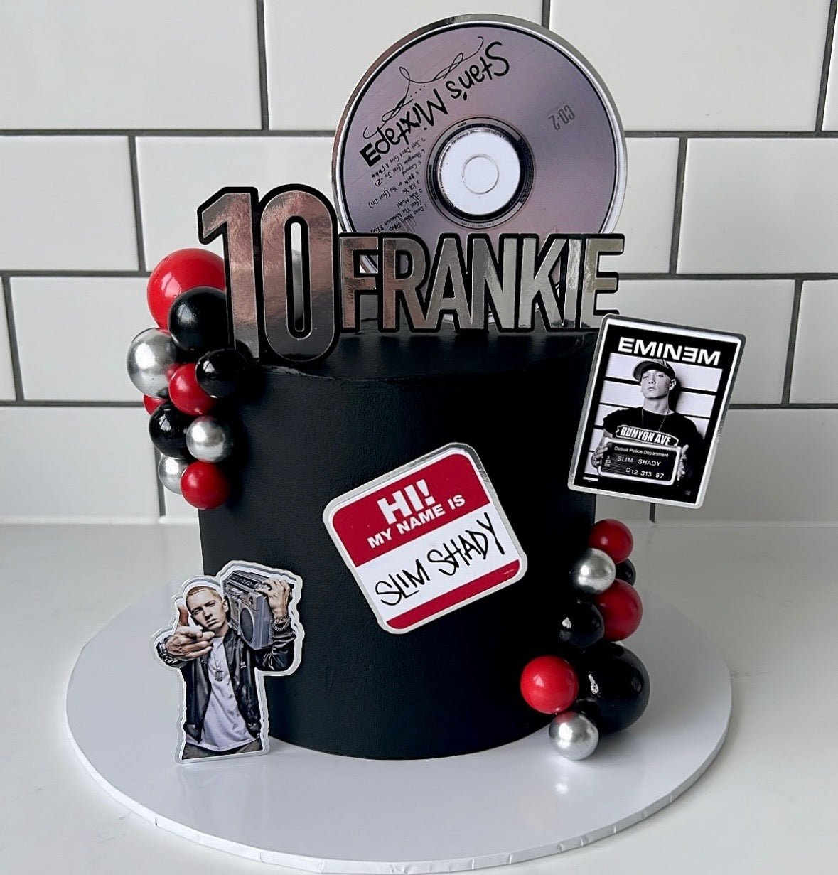 Eminem cake topper set with name & age