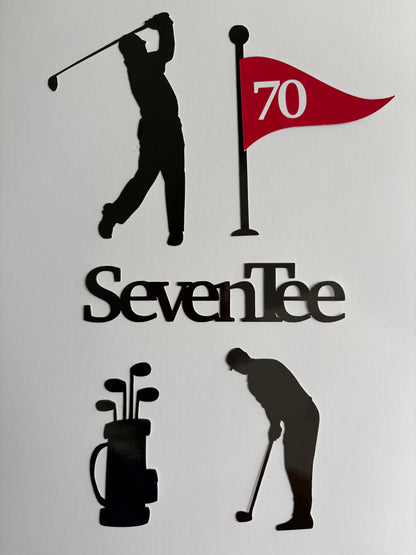 SevenTee Golf cake topper set
