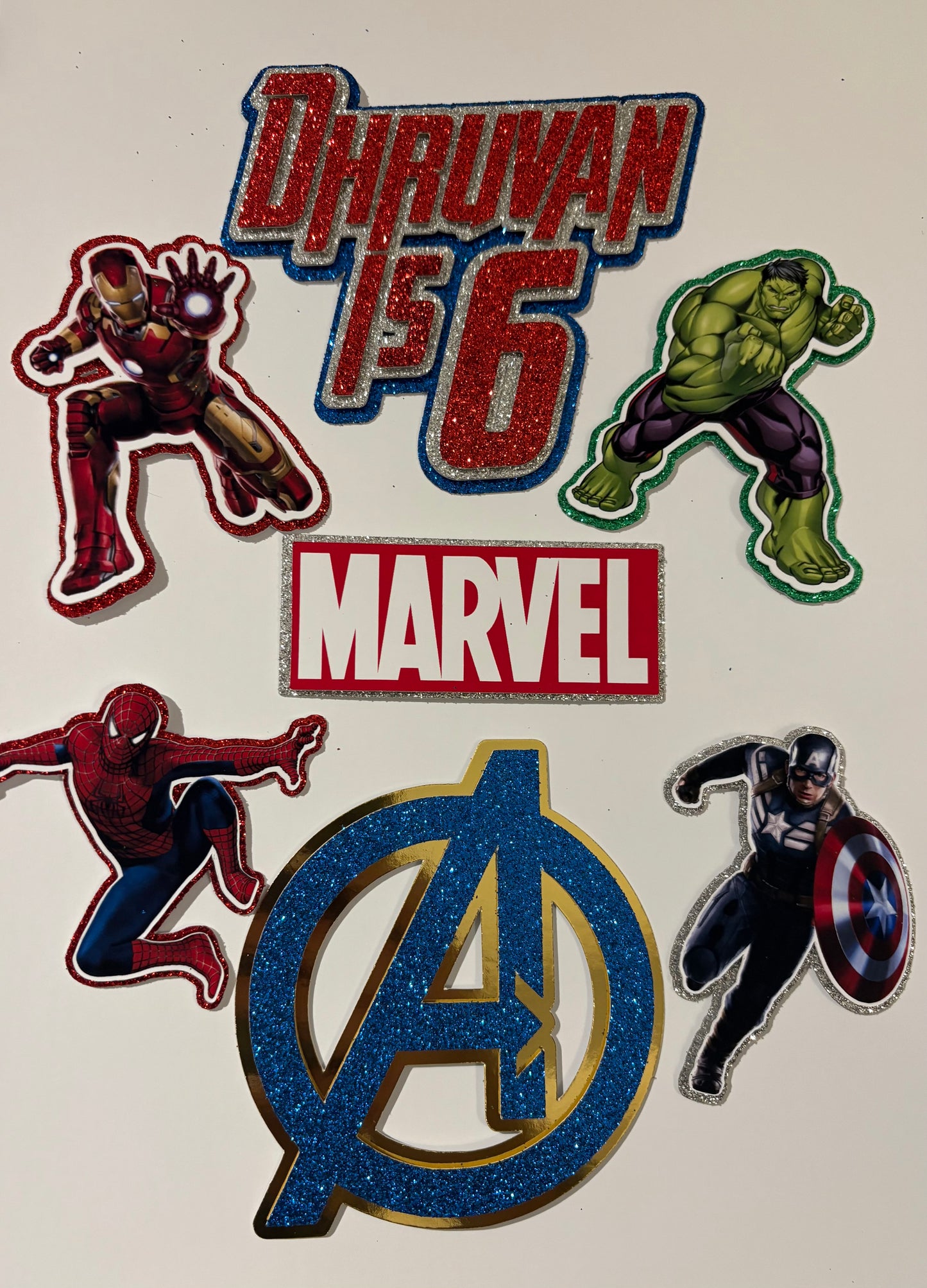 Super hero cake topper set