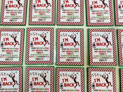 Elf I’m back cupcake toppers