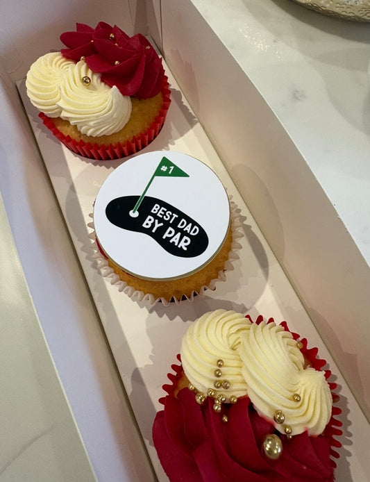 Best dad by par cupcake toppers