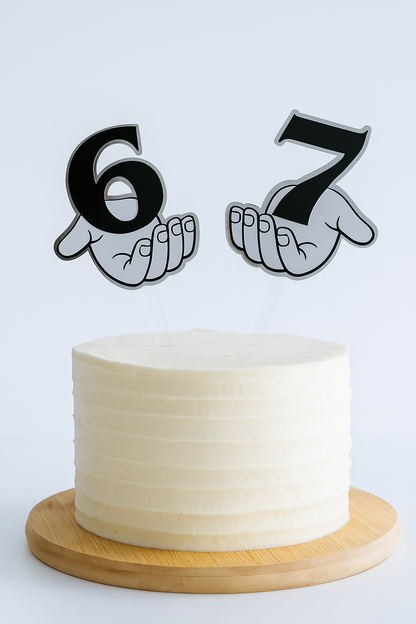 Six Seven cake topper set, 6 7