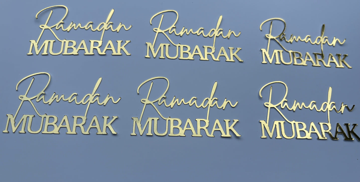 Ramadan Mubarak cupcake topper