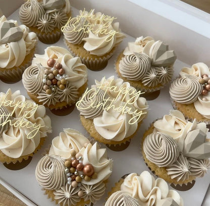 Happy birthday cupcake topper