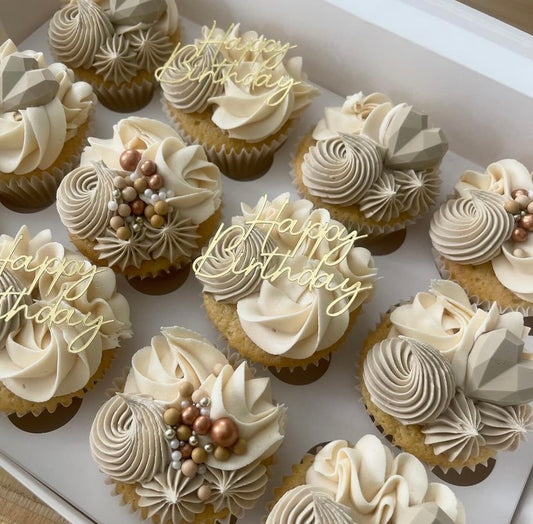 Happy birthday cupcake topper