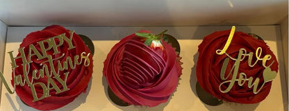 Valentine's cupcake toppers