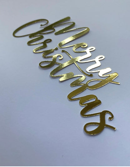 Merry christmas sheet cake topper